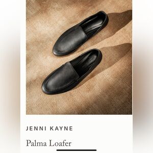Jenni Kayne Black Leather Slip-On Loafers